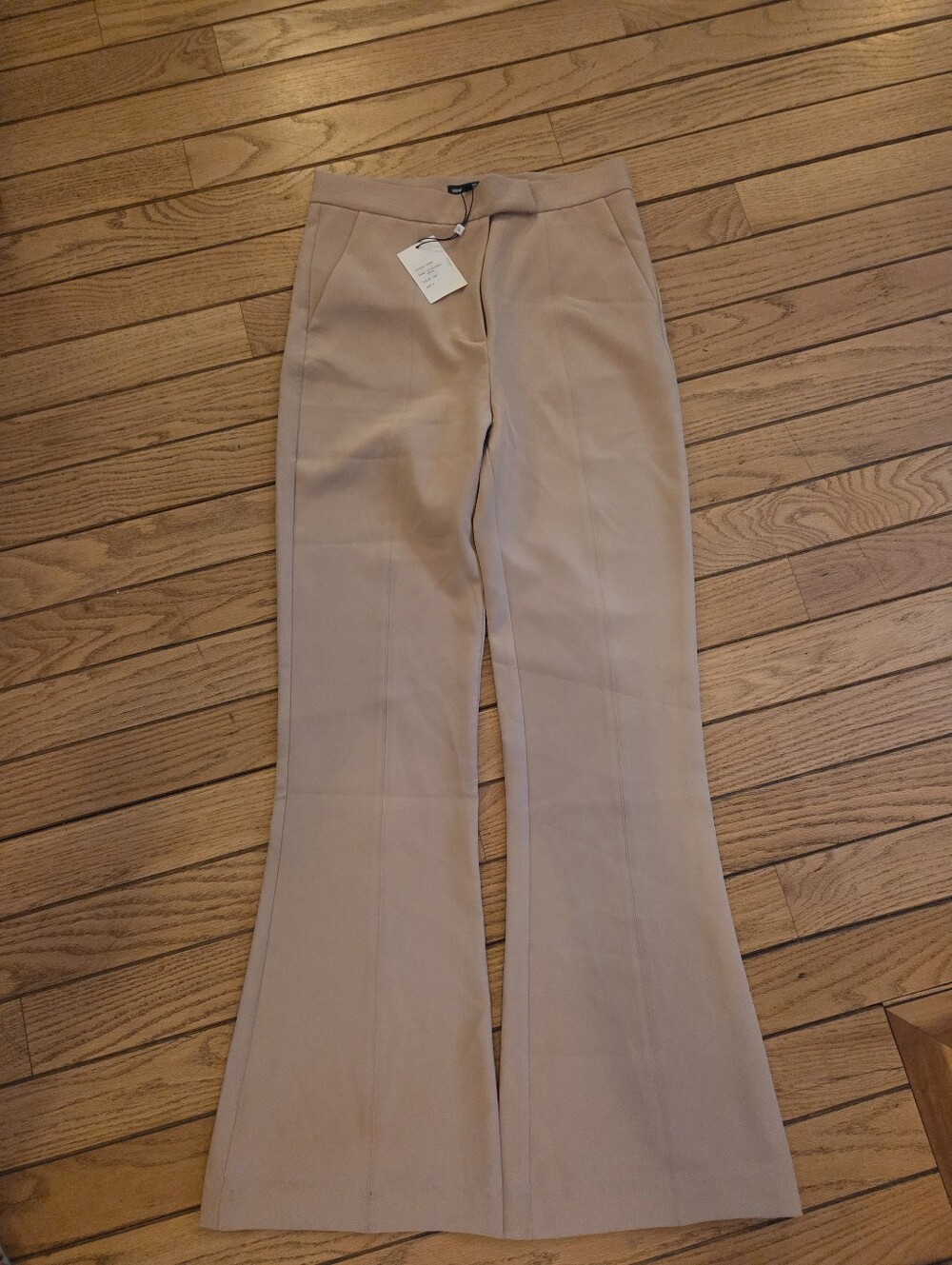 Generation Love LUCCA crepe High-Rise Flared Dress Pants Tan- SIZE 8 *NEW*